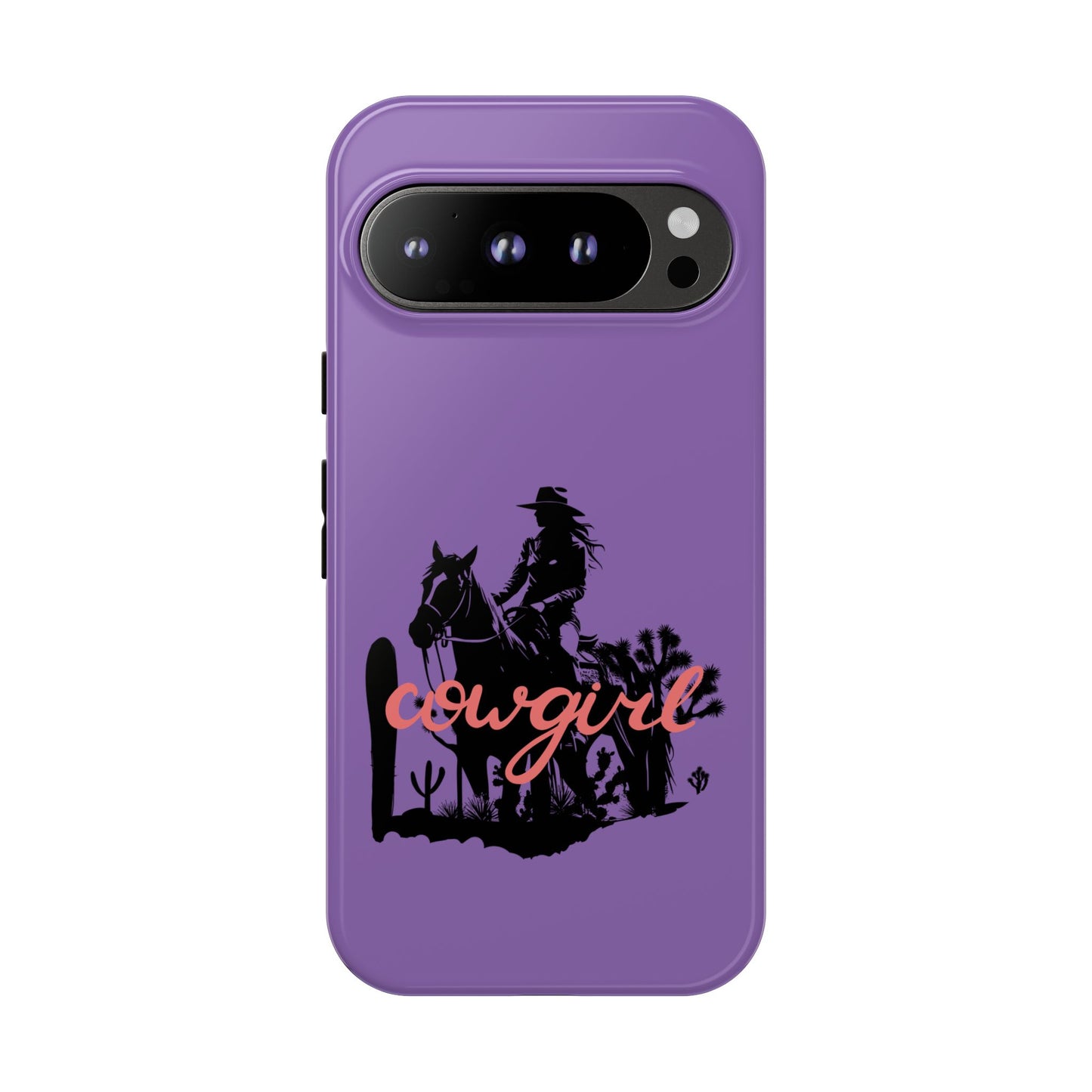 Cowgirl Phone Case — Purple Western Rider Protective Phone Cover