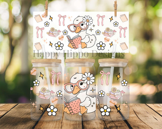 16oz Bookish Goose soda can style cup