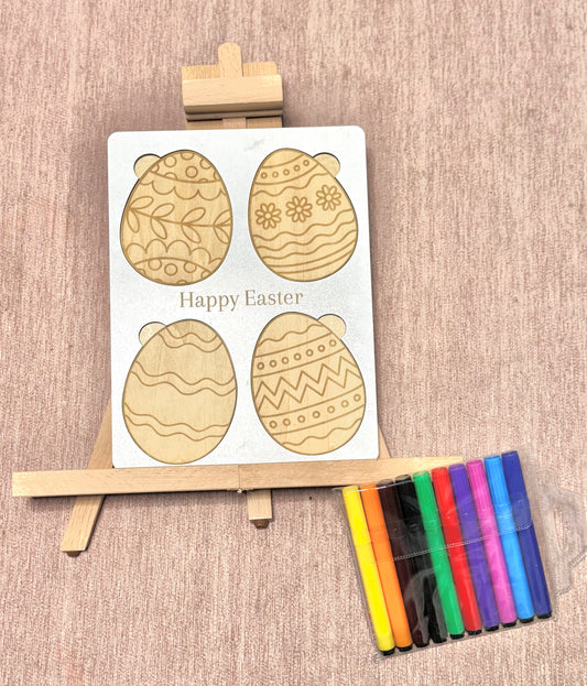 Wooden Easter Coloring Puzzle