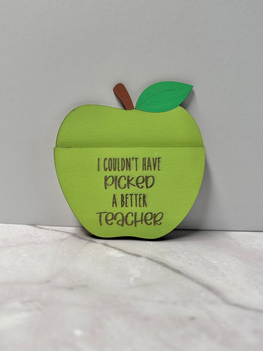 Apple Teacher Gift Card Holder
