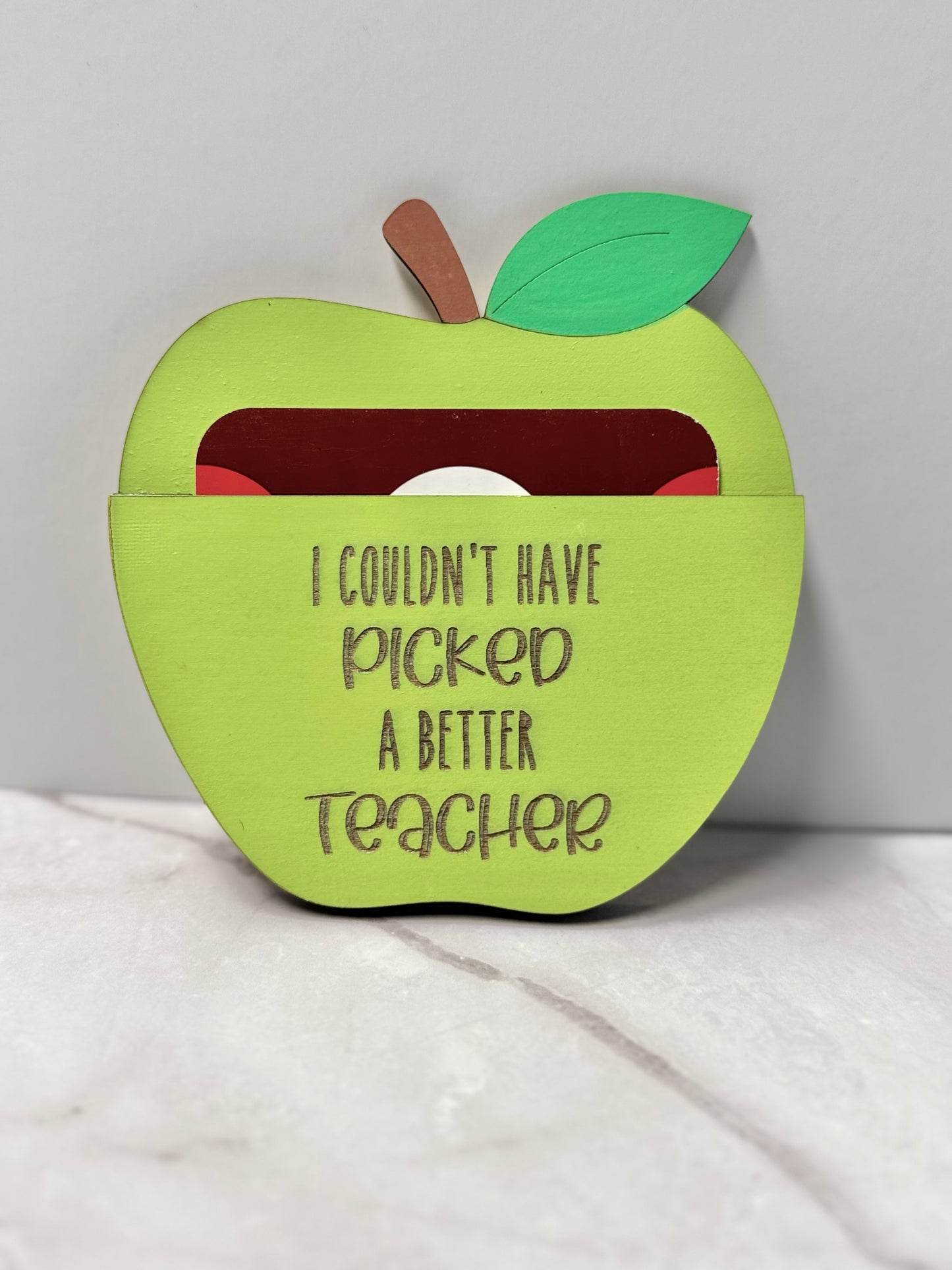 Apple Teacher Gift Card Holder