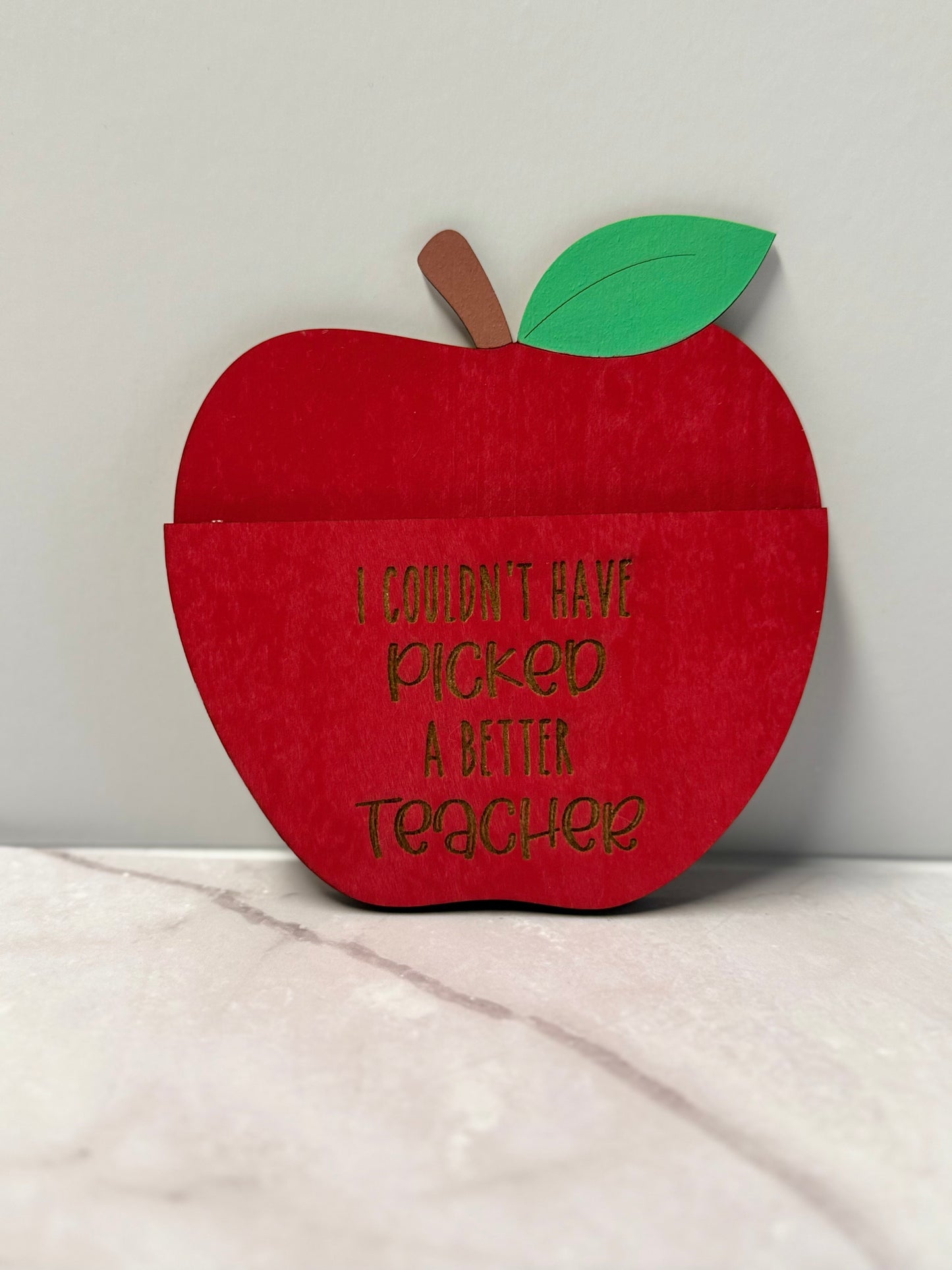 Apple Teacher Gift Card Holder