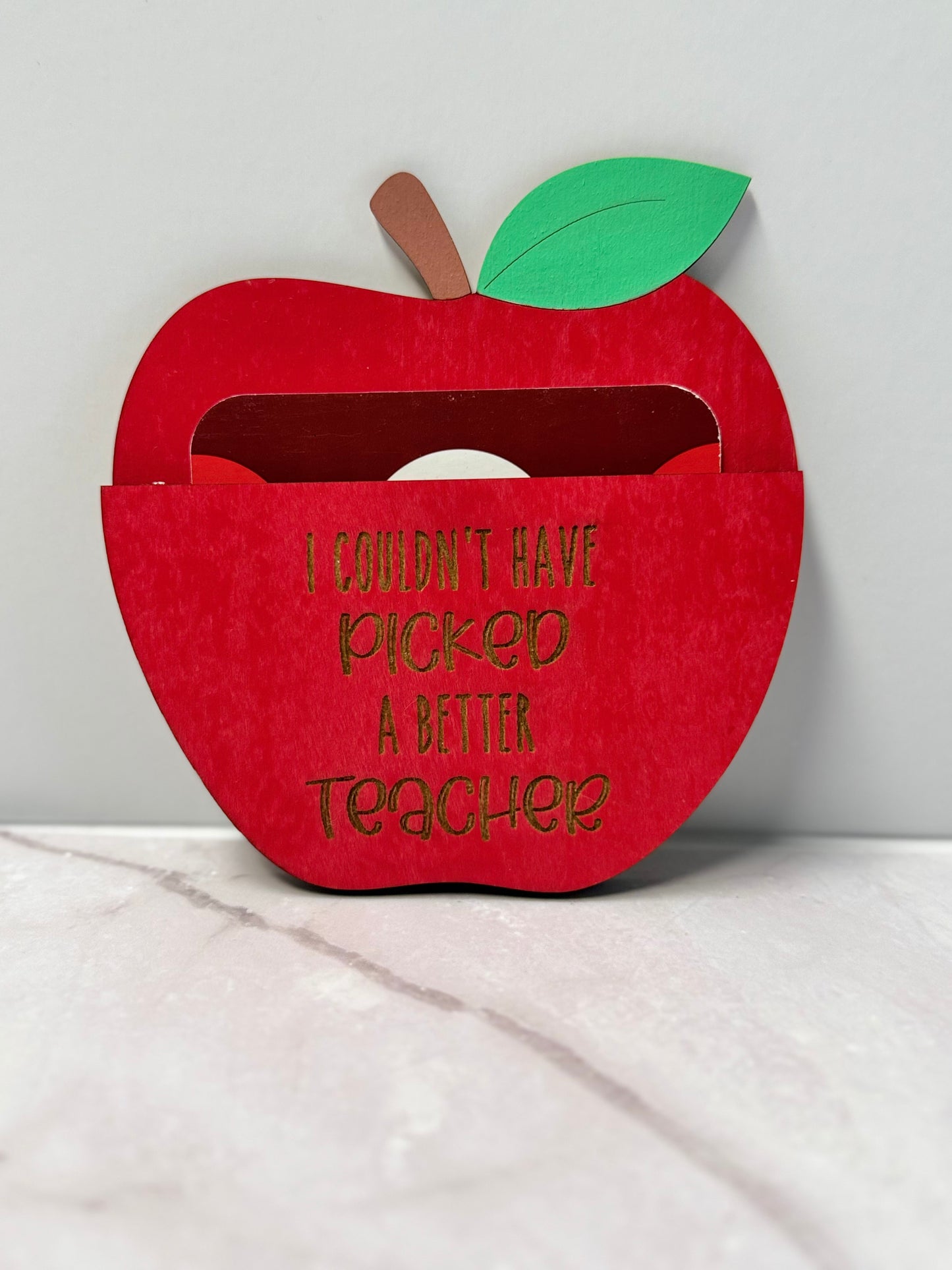 Apple Teacher Gift Card Holder