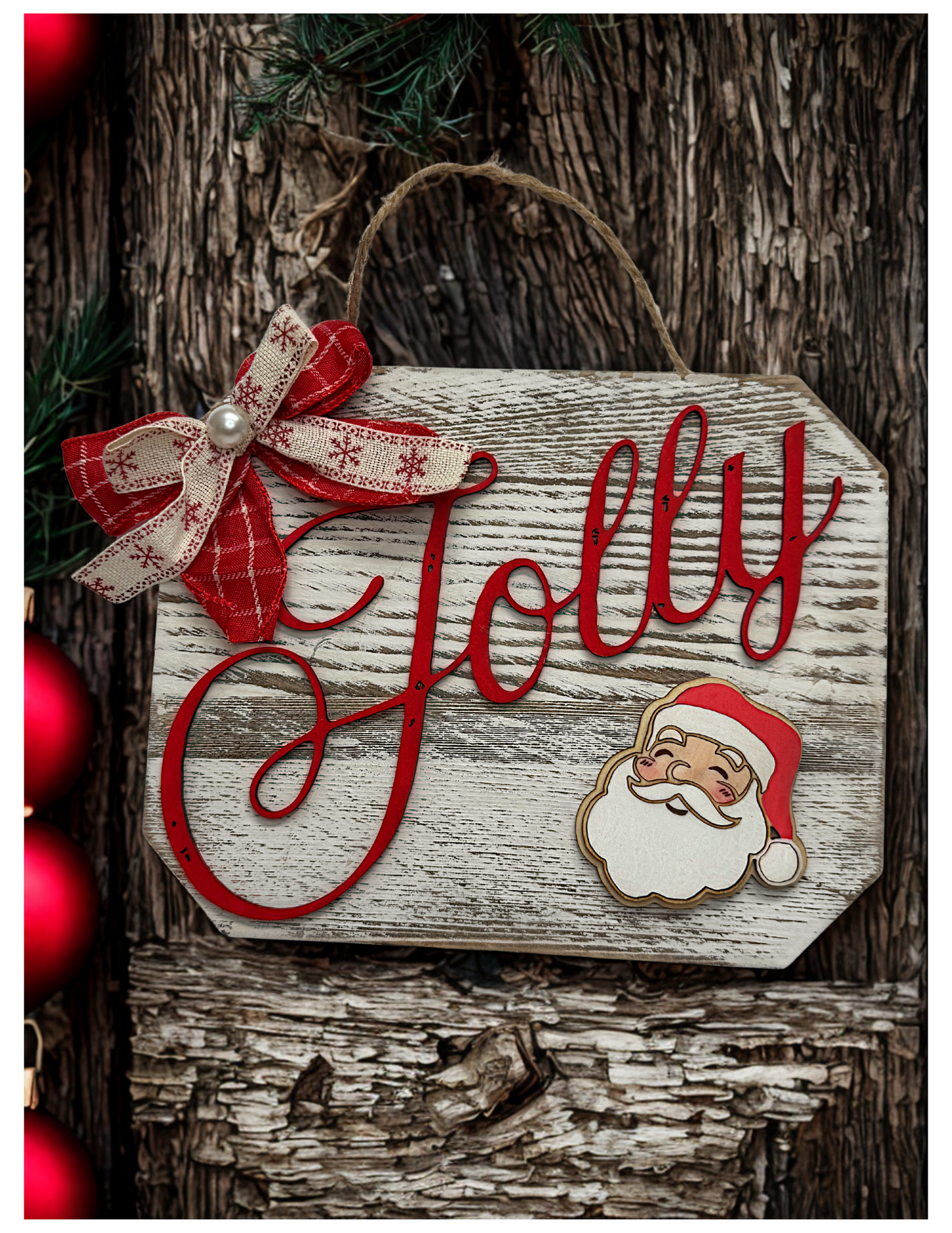 Jolly Santa Christmas board