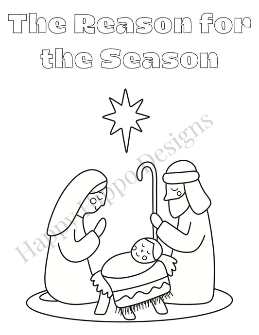 Reason for the Season Coloring page- digital download