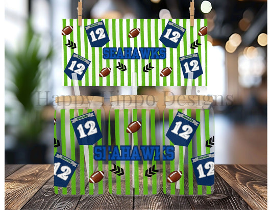 16oz Soda can  style Seahawks cup