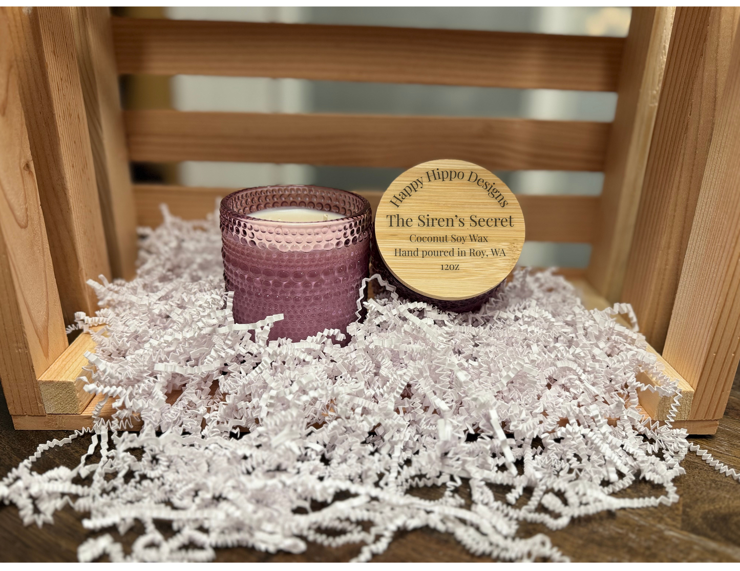 The Siren's Secret 12oz Coconut Soy wax Luxury Candle- Valentine's Day Collection