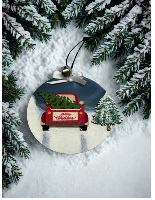 Red Truck Christmas ornament