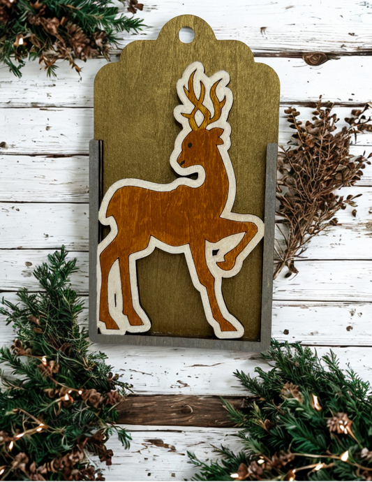 Reindeer gift card holder